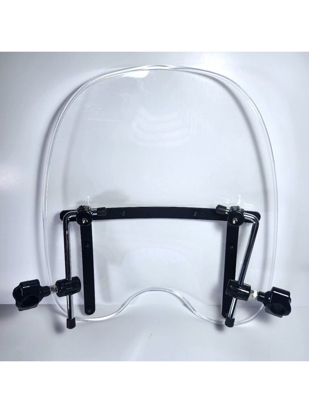 Universal Motorcycle Windshield 17.5" x 16" Clear Handlebar Mount Screen